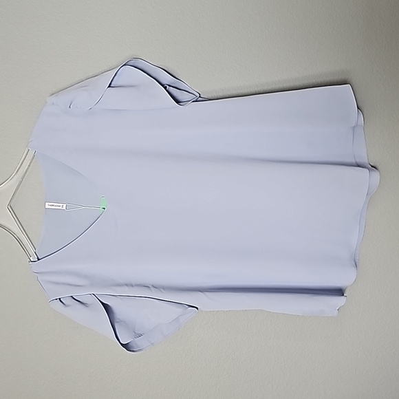 Taohuadao 2X NWT tulip sleeve powder blue blouse - Picture 1 of 7